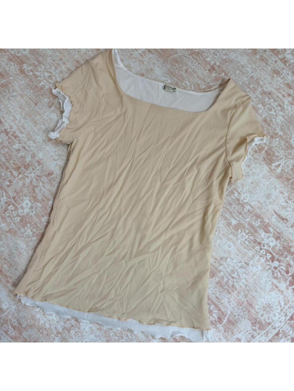 Layered mesh cap sleeve top by Free People 🤍